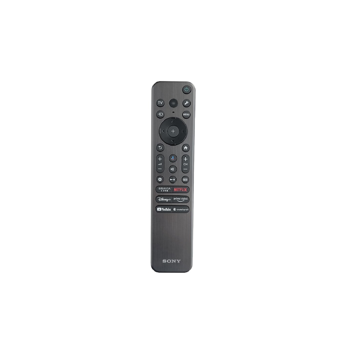 Telecomanda televizor SMART originala SONY, Control vocal, Butoane dedicate NETFLIX, DISNEY+, YOUTUBE, PrimeVideo, Neagra, cod RMF-TX910U