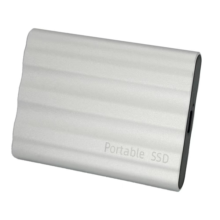 Jalleria 2TB hordozható SSD külső meghajtó, vékony kialakítás, ütésálló, USB 3.0, ezüst