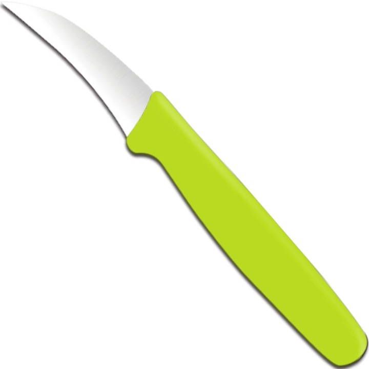 Cutit de curatat Hendi, lama curbata, verde, 158x19x9mm