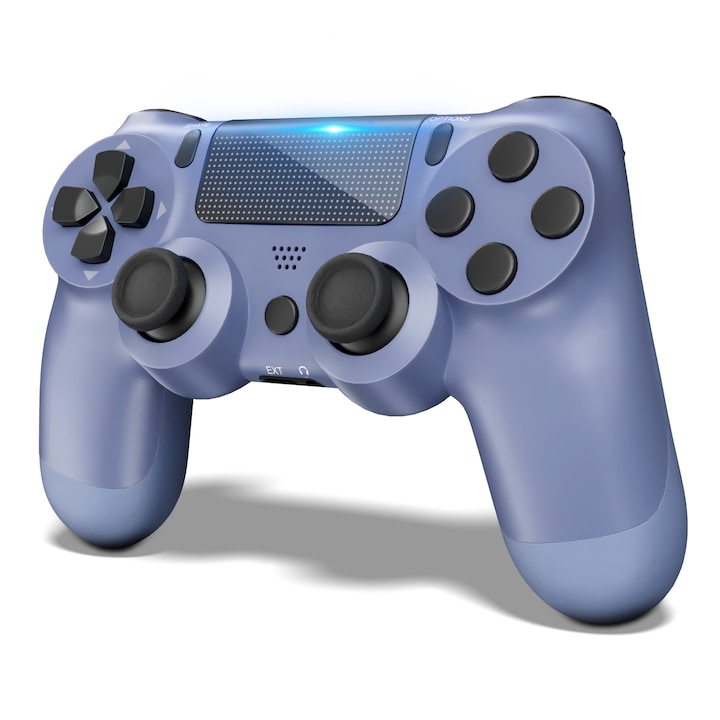 Безжичен контролер за игри PS4, Redkid®, Bluetooth, Dual Shock, безжичен геймпад за компютър, PlayStation 4, Nintendo Switch, черно синьо