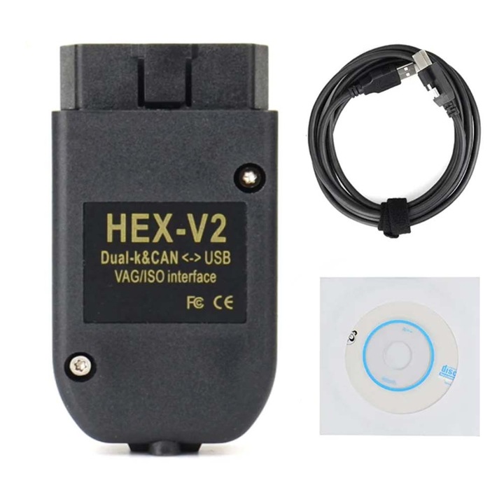 Jalleria OBD2 HEX V2 diagnosztikai kábel Volkswagen/Audi/Skoda/Seat 23.3V23.11.22.9 USB