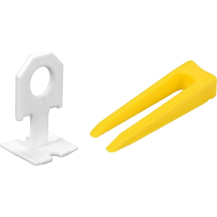 VOREL Sistem pentru nivelarea placilor de 1mm 50 cleme + 50 pene