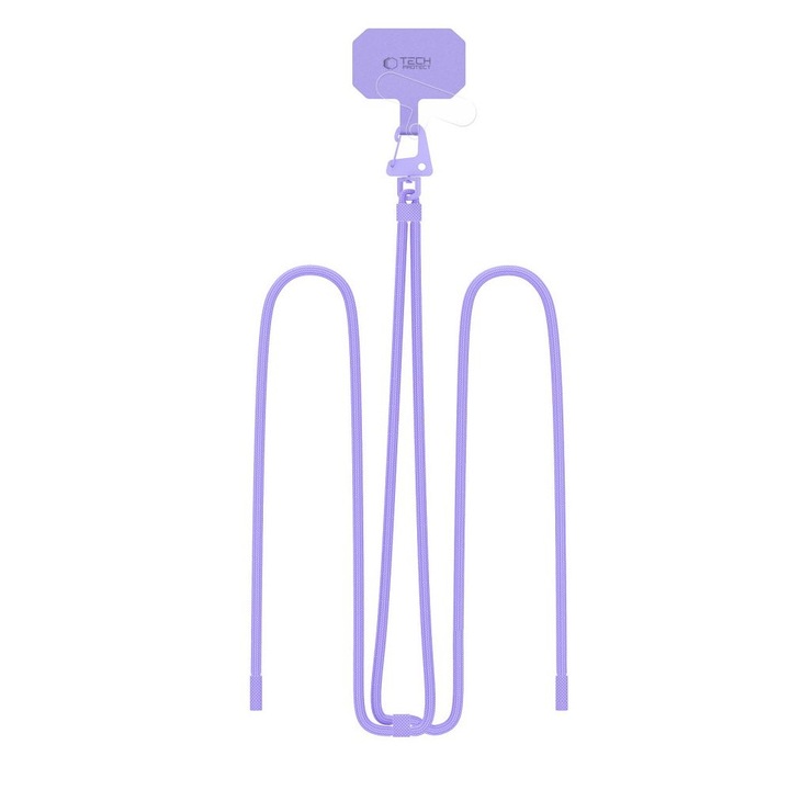 Snur pentru carcase TECH-PROTECT C5S Rope Crossbody, Ajustabil, Mov