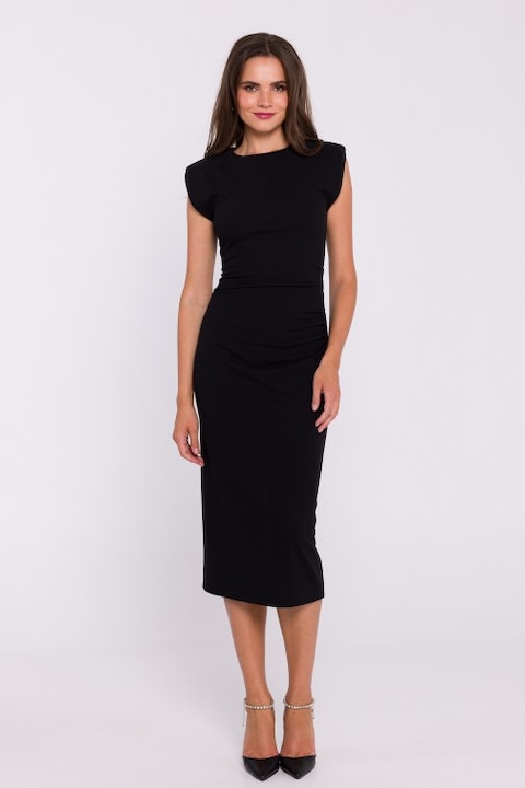 Rochie tip creion fara maneci Stylove, Negru, M