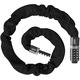 Antifurt Bicicleta cu Cifru din 5 Cifre, Hggzeg, Cu manson textil antipraf, Usor de utilizat si transportat, Rezistent la taiere sau rupere, Diametru lant 5.7mm, Pentru motocicleta/trotineta electrica, Aliaj/Nylon, Lungime 60 cm, Negru