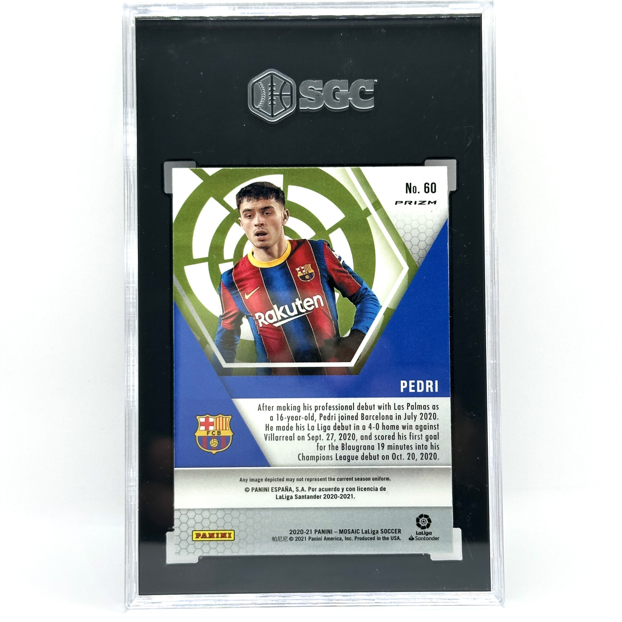 Cartonas de fotbal Panini, Pedri, Gradat SGC 10 din colectia 2020