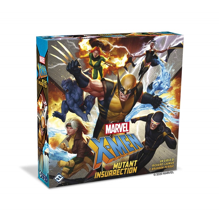 Играта Insurrection of the Mutants, Marvel, настолна игра със супергерои, 1-6 играчи, възраст над 14 години, италианско издание, известни герои, различно ниво на трудност