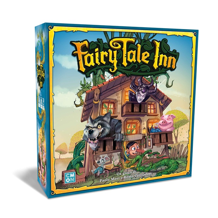 Игра Fairy Tale Inn, настолна игра, възраст над 8 години, стратегия, състезателна, 2 играча, сюжетни герои, земя на приказките, италианско издание