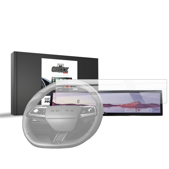 Folie protectie Grizz CarDisplay Protection, transparenta, set complet pentru MG HS 12,3" (2024)