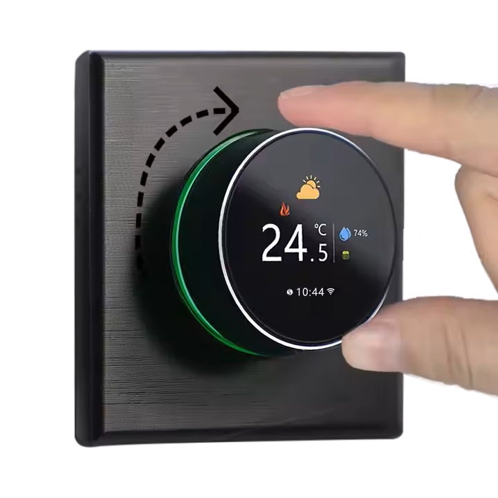 Termostat Inteligent Centrala, Rotita, Afisaj Digital, WIFI, Control prin Aplicatia Tuya, Wireless, Prindere in Doza de Perete, Control Vocal Google Home, Alexa @SmartWiz