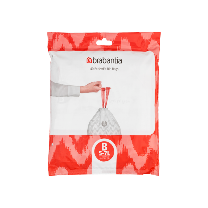 Saci de gunoi, cod B, 40 bucati, 5-7 l, Brabantia - 8710755137747