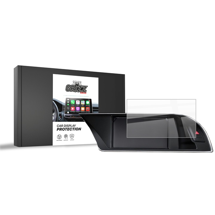 Folie protectie Grizz CarDisplay Protection, transparenta, set complet pentru ecran auto Audi A4 B8 MMI 2G HIGH 7" (2009-2010)