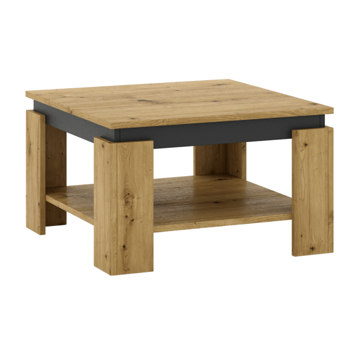 Холна маса HDF дъб занаятчийски графит Lejsy 68x68x41 см