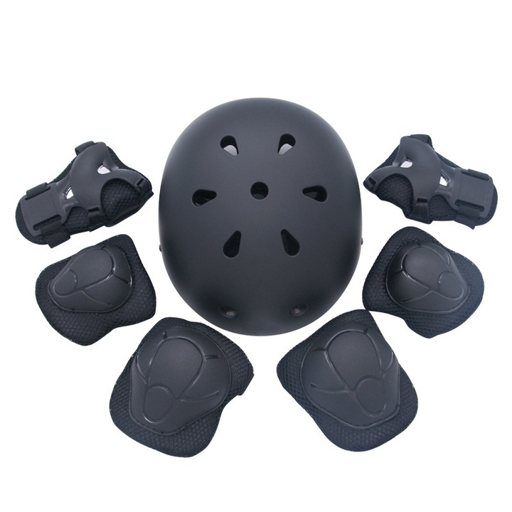 Casti de bicicleta pentru copii, negru Casti de bicicleta pentru copii pentru varste 3-14 Baieti Fete Echipament de protectie Reglabil Casti pentru copii pentru Multi-Sport Skateboard Bicicleta Calarie Scooter Patinaj Roller, Mic