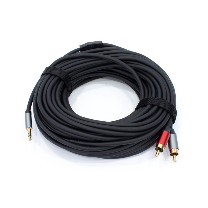 Thunder AU005-150 sztereo jelkábel (3,5 mm Jack – 2x RCA) – (15 m)