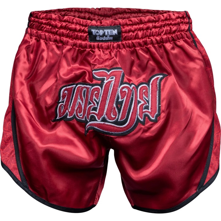 Шорти за тайбокс "Nong Han", Top Ten, черни, S, Червен