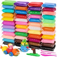 Set Plastilina Inteligenta, Hggzeg, Modelling clay, 48 Pungi, Cu accesorii, Usor de modelat, Nu lipicios, nu se decoloreaza, Sigur si non-toxic, Jucarie educativa, 3ani+, Pentru grup acasa, sali de clasa sau gradinite, 7.5x4x2.5CM, Multicolor