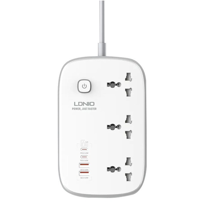 Удължители GaN 65W - 3250W-2X USBA 60W-2USBXC 65W - Удължители за бързо зареждане с typec порт с превключвател