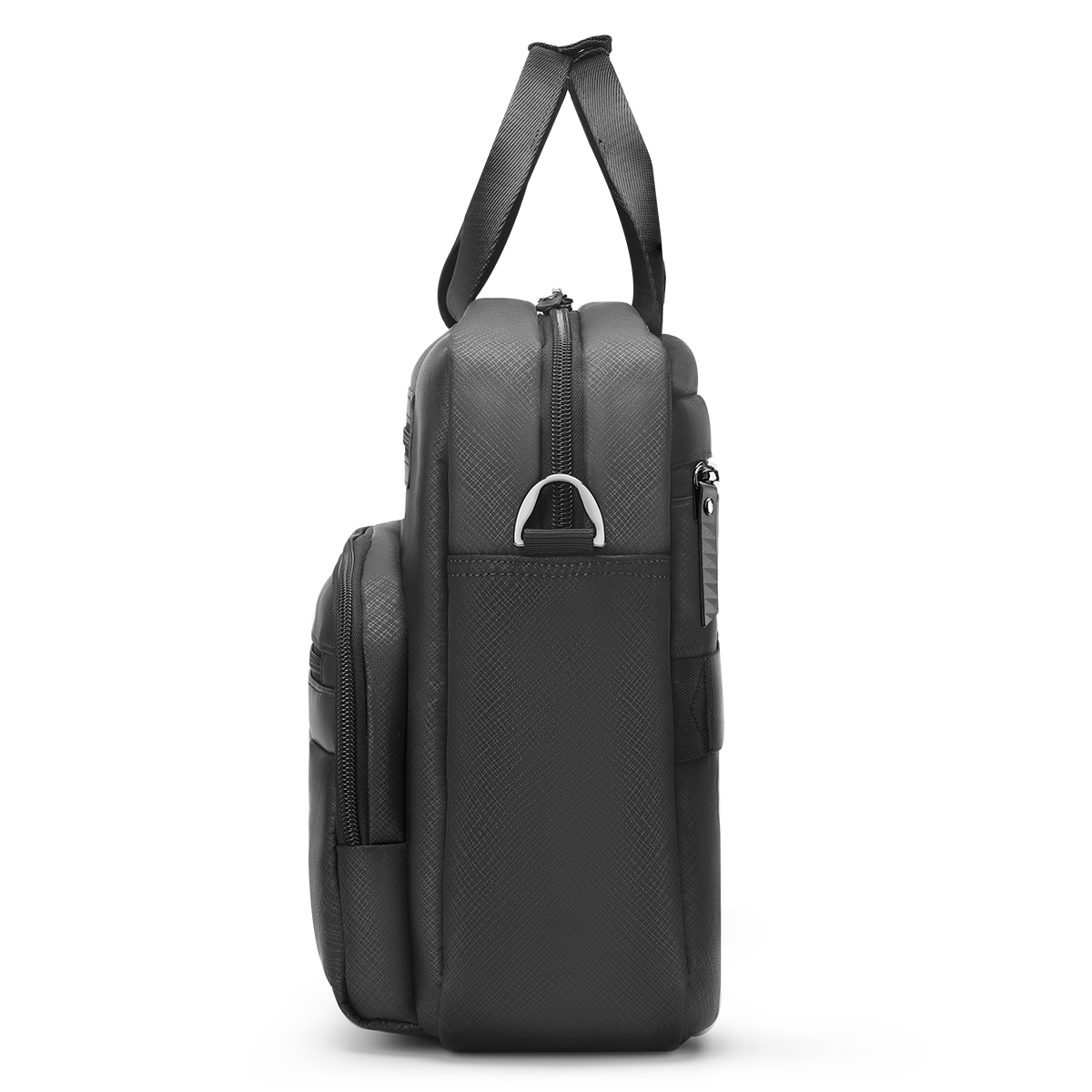 Geanta laptop 14.1" pentru afaceri, material impermeabil antisifonare, Tigernu, 38x10x28 cm, Neagra