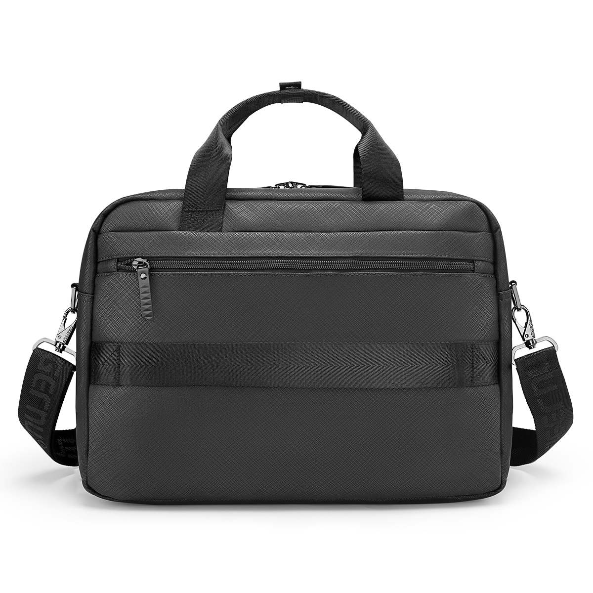 Geanta laptop 14.1" pentru afaceri, material impermeabil antisifonare, Tigernu, 38x10x28 cm, Neagra
