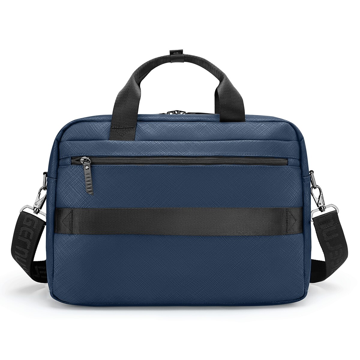 Geanta laptop 14.1" pentru afaceri, material impermeabil antisifonare, Tigernu, 38x10x28 cm, Albastra