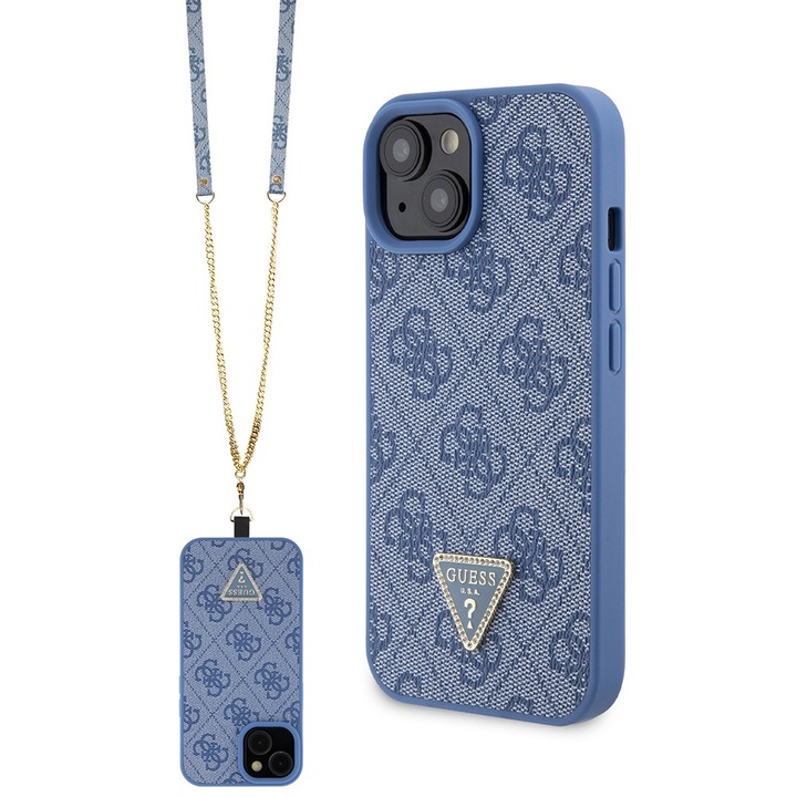 Husa pentru iPhone 15/iPhone 14/iPhone 13, T46, Metal, Blue
