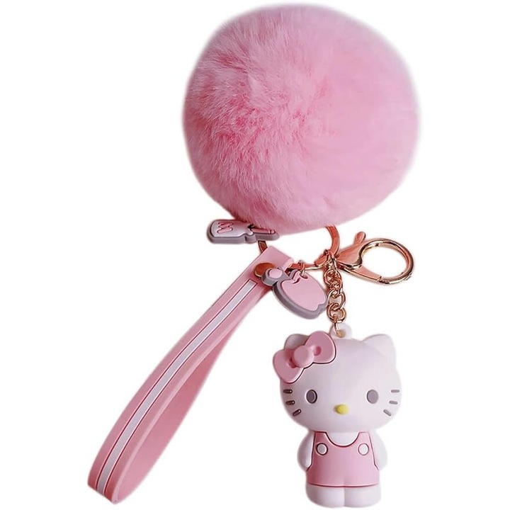 Aranyos női kulcstartók, Kawaii aranyos lányok kulcstartó-tartozékok hátizsákhoz, táskához, autókulcsokhoz, cicához