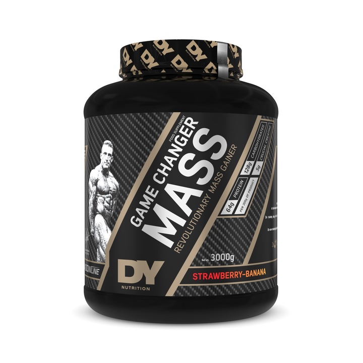 Gainer, Dorian Yates Nutrition, Game Changer Mass, Capsuni si Banane, 3kg - 20 de portii