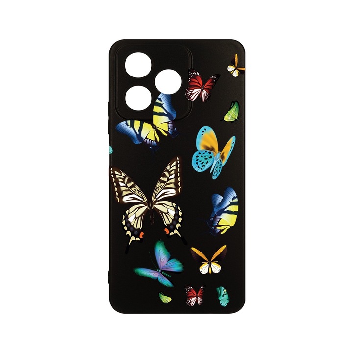 Husa BestCase® Slim SIlicon 0.8MM, съвместим с Realme Note 50, Beautiful Color Butterflies, Защита на камерата, Устойчивост на износване, c-B 992
