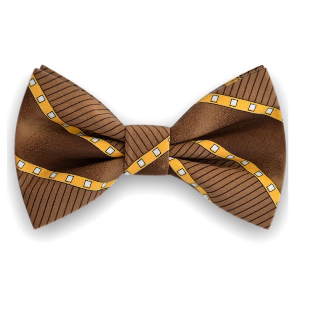 Papion butterfly maro ciocolata, imprimeu dungi