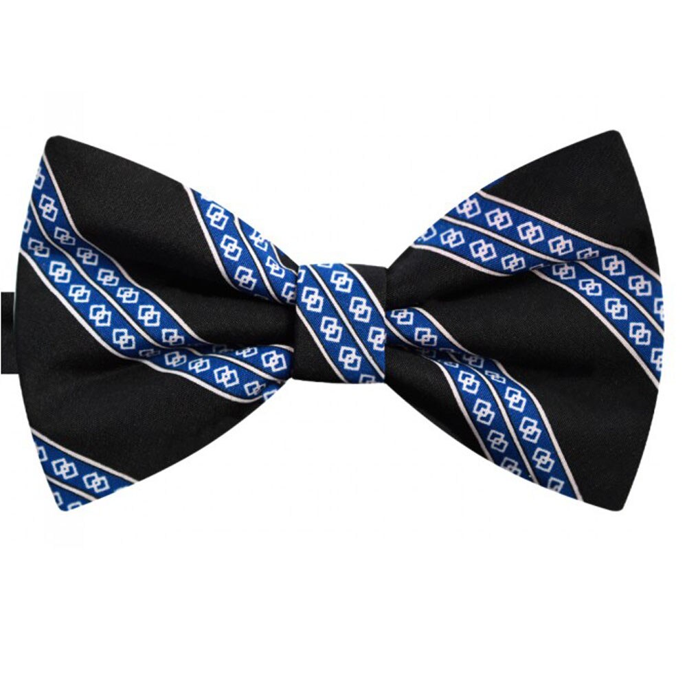 Papion butterfly, negru, dungi albastre