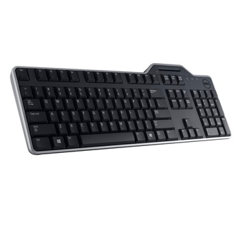 US/European (QWERTY) Dell KB-813 Smartcard Reader USB Keyboard Black US/European (QWERTY) Dell KB-813 Smartcard Reader USB Keyboard Black