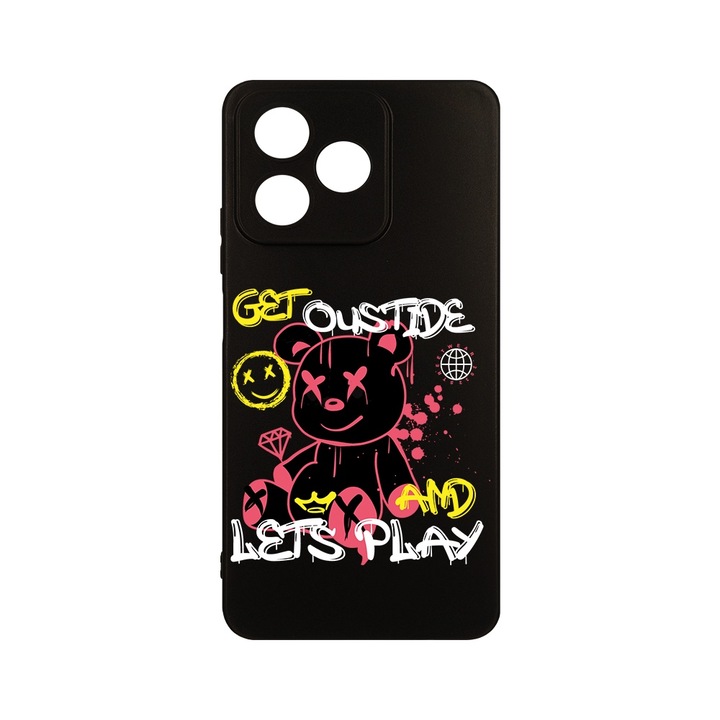 Husa pentru OPPO A40, BestCase® Slim SIlicon, Teddy Bear Lets Play, Protectie Camera, Antisoc, Rezistenta la uzura, c-B 1554