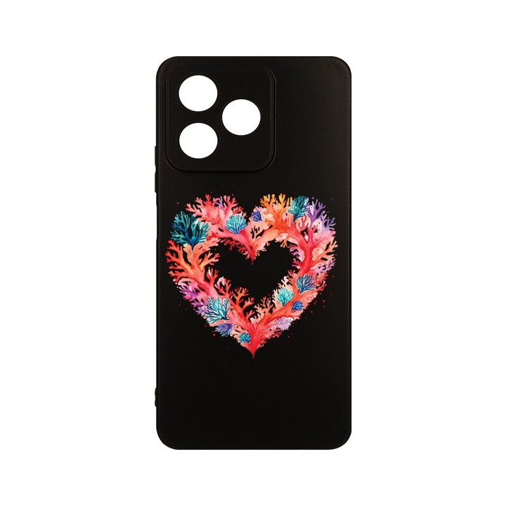 Husa pentru OPPO A40, BestCase® Slim SIlicon, Coral Heart, Protectie Camera, Antisoc, Rezistenta la uzura, c-B 1599