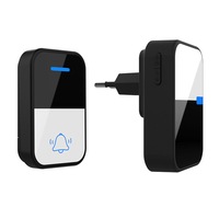 Sonerie wireless, 38 melodii, rezistenta la apa, 150m, alb/negru