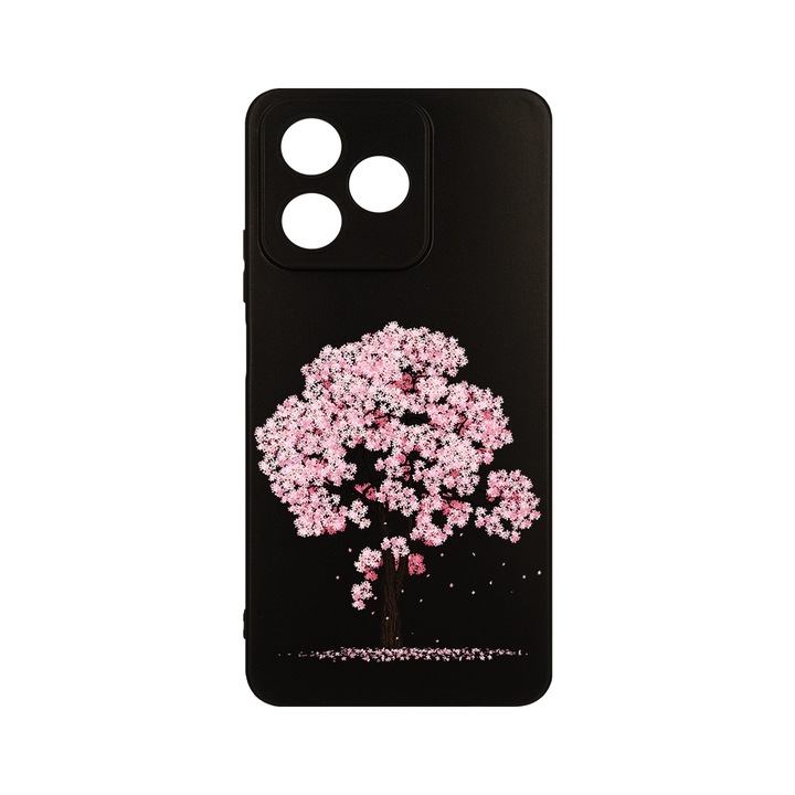 Husa pentru OPPO A40, BestCase® Slim SIlicon, Cherry Blossom Trees, Protectie Camera, Antisoc, Rezistenta la uzura, c-B 1833
