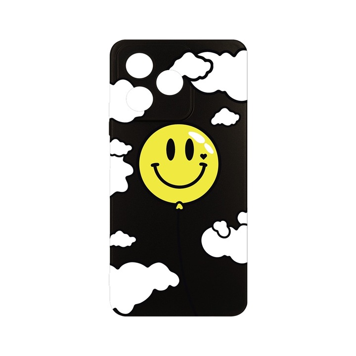 Husa BestCase® Slim SIlicon 0.8MM, съвместим с Realme Note 50, усмивка с балон, защита на камерата, устойчив на износване, c-B 957