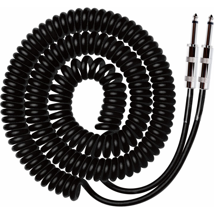 Cablu reducere zgomot pentru chitara, 5 m, cupru pur, 6.5 mm, negru