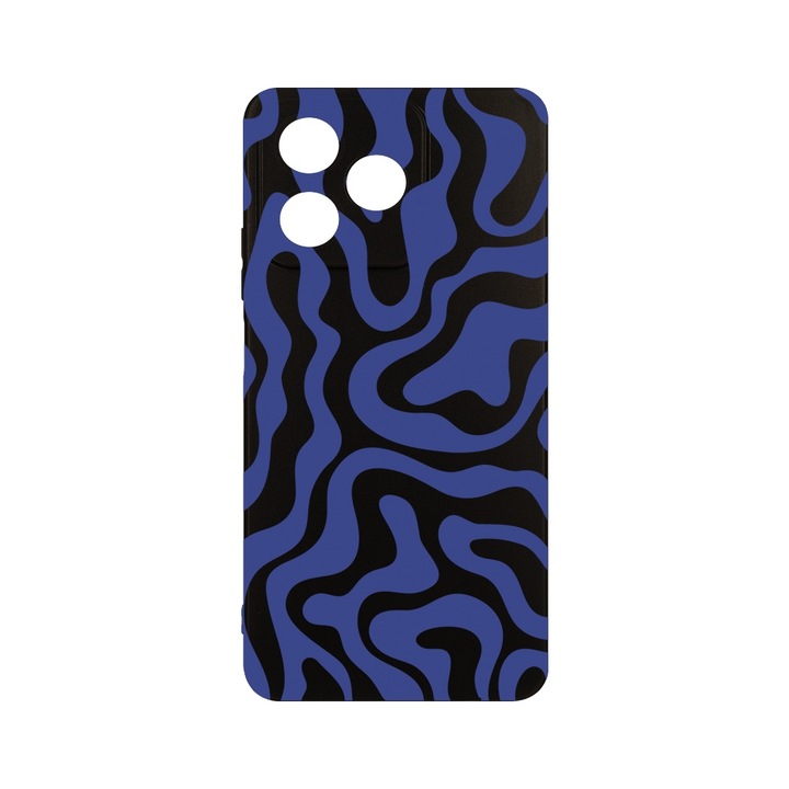Husa pentru OPPO A40, BestCase® Slim SIlicon, Blue Abstract Line, Protectie Camera, Antisoc, Rezistenta la uzura, c-B 1477