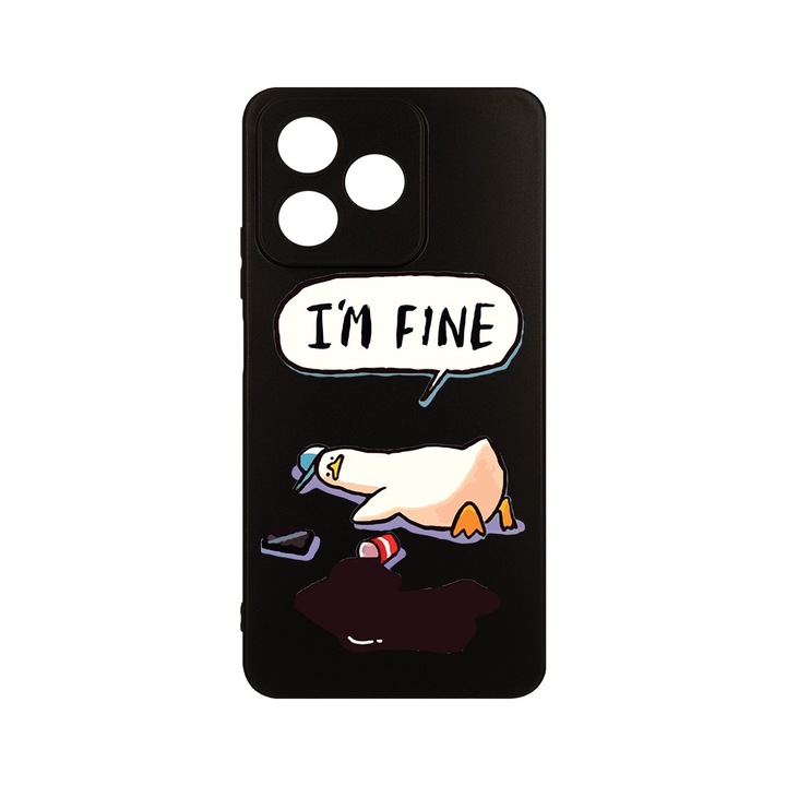 Husa BestCase® Slim SIlicon 0.8MM, съвместим с Realme Note 50, Duck Life - I'm Fine, Защита на камерата, Устойчив на износване, c-B 963