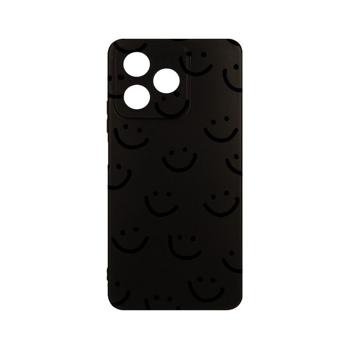 Husa BestCase® Slim SIlicon 0.8MM, Съвместим с Realme Note 50, Smiley, Защита на камерата, Устойчив на износване, c-B 1056