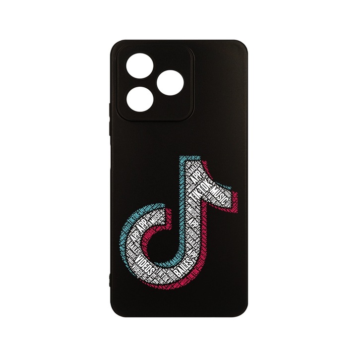 Husa pentru OPPO A40, BestCase® Slim SIlicon, Calligraphy TikTok, Protectie Camera, Antisoc, Rezistenta la uzura, c-B 1545
