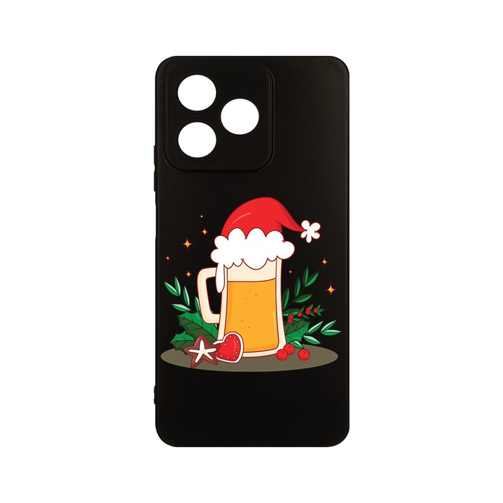 Husa pentru OPPO A40, BestCase® Slim SIlicon, Xmas Beer, Protectie Camera, Antisoc, Rezistenta la uzura, c-B 1607
