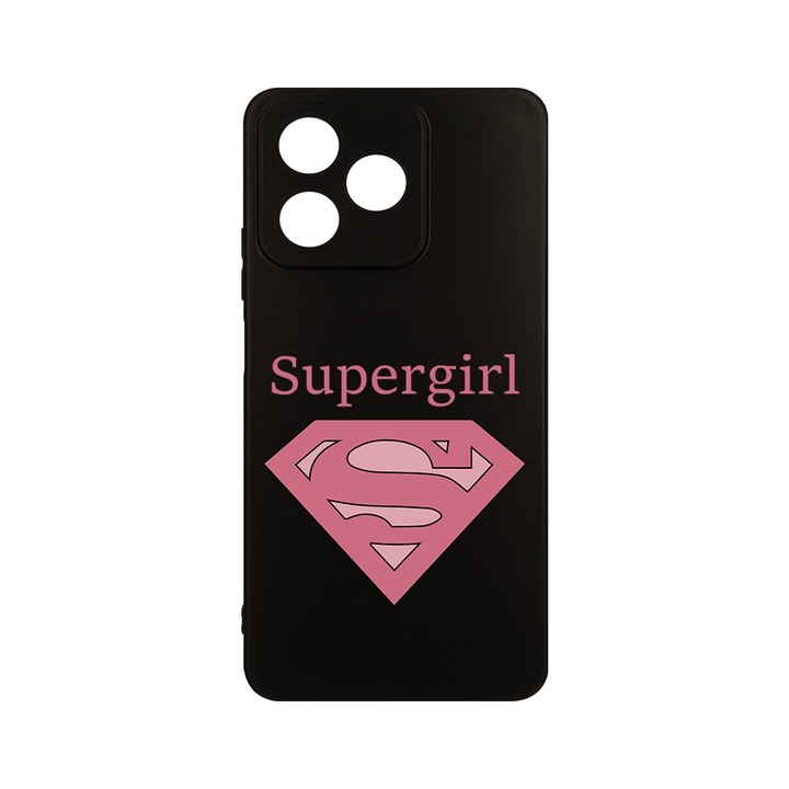 Husa pentru OPPO A40, BestCase® Slim SIlicon, Supergirl, Protectie Camera, Antisoc, Rezistenta la uzura, c-B 1806