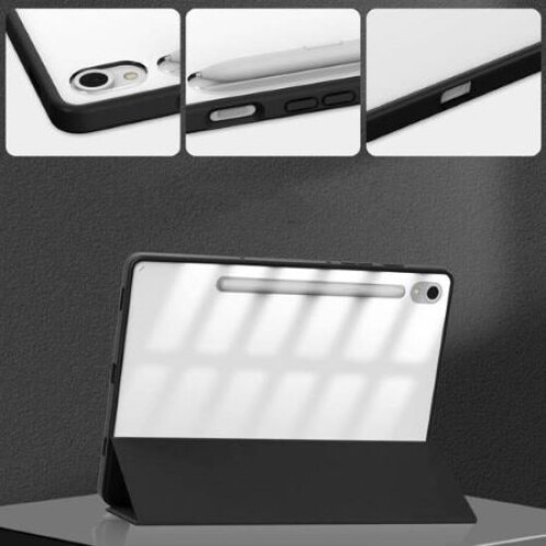 Husa Smart Cover compatibila cu Samsung Galaxy Tab S10 Plus 12.4inch, Slot Pen, Negru, TELGORBCS