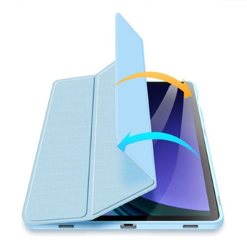 Husa Smart Cover compatibila cu Samsung Galaxy Tab S10 Plus 12.4inch, Slot Pen, Bleu, TELGORBCS