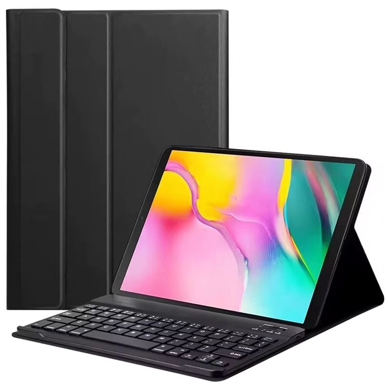 Husa cu Tastatura Mini Smart Magic pentru iPad Mini 2/3/4/5, Protectie antisoc, Leather look, Negru