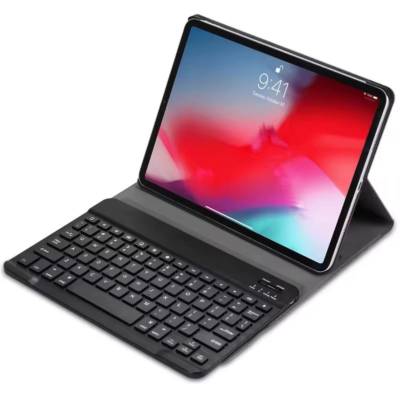 Husa cu Tastatura Mini Smart Magic pentru iPad Mini 2/3/4/5, Protectie antisoc, Leather look, Negru