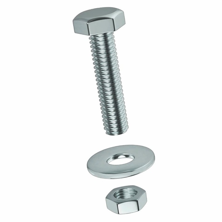 Set 10 bucati suruburi 14x50 mm cu piulita si saiba M14