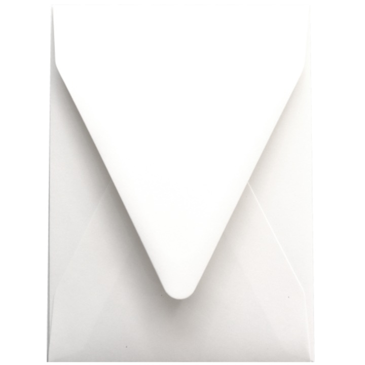 Set de plicuri decorative netede colorate, Netuno, Malmero, I8, 182x132mm, 120/m2, Lipire umeda, V-tip, Alb, 100 buc